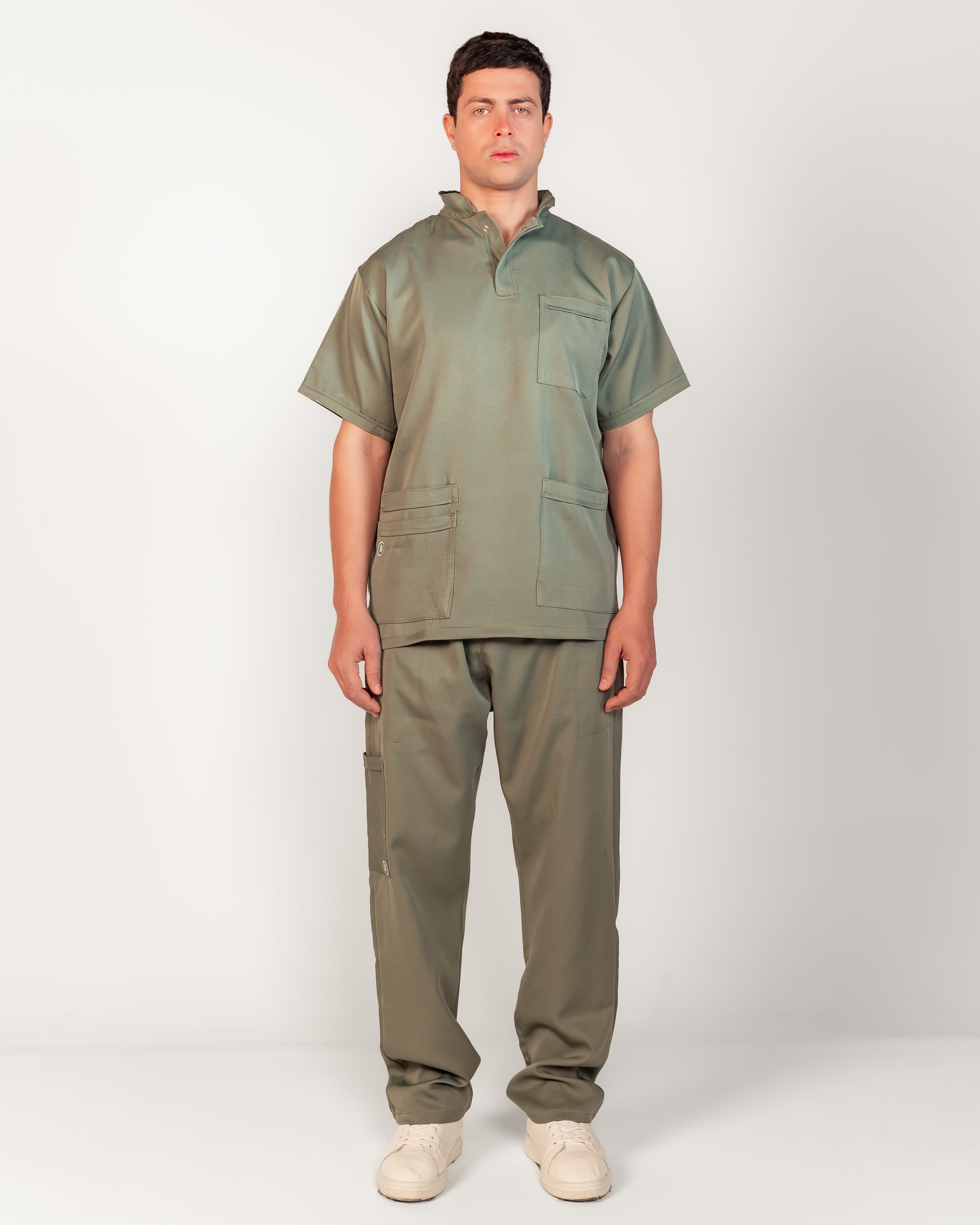 The Men's Half-Collar Scrub Set