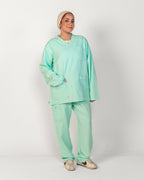 The Full-Sleeve V-Neck Scrub Set