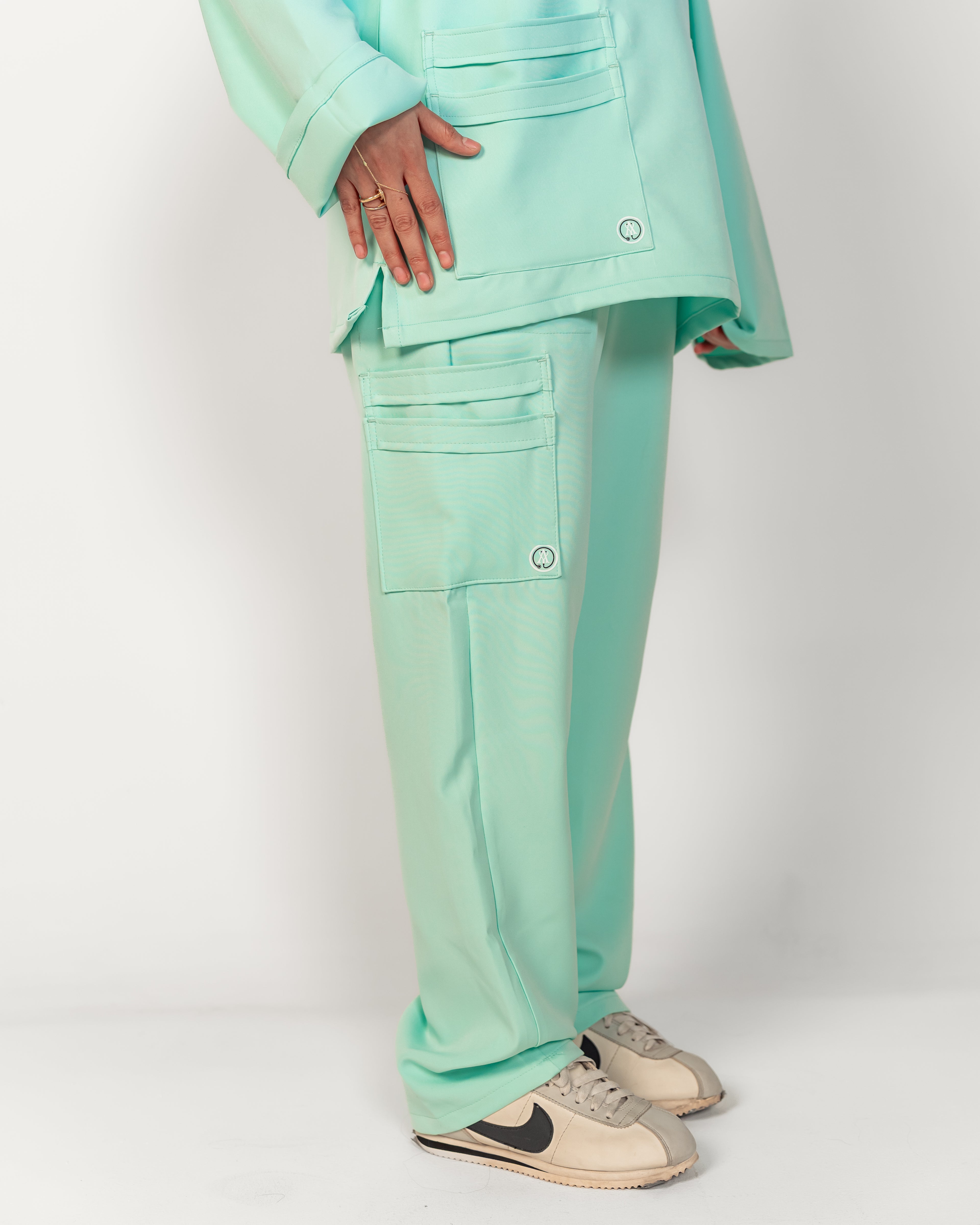 The Full-Sleeve V-Neck Scrub Set
