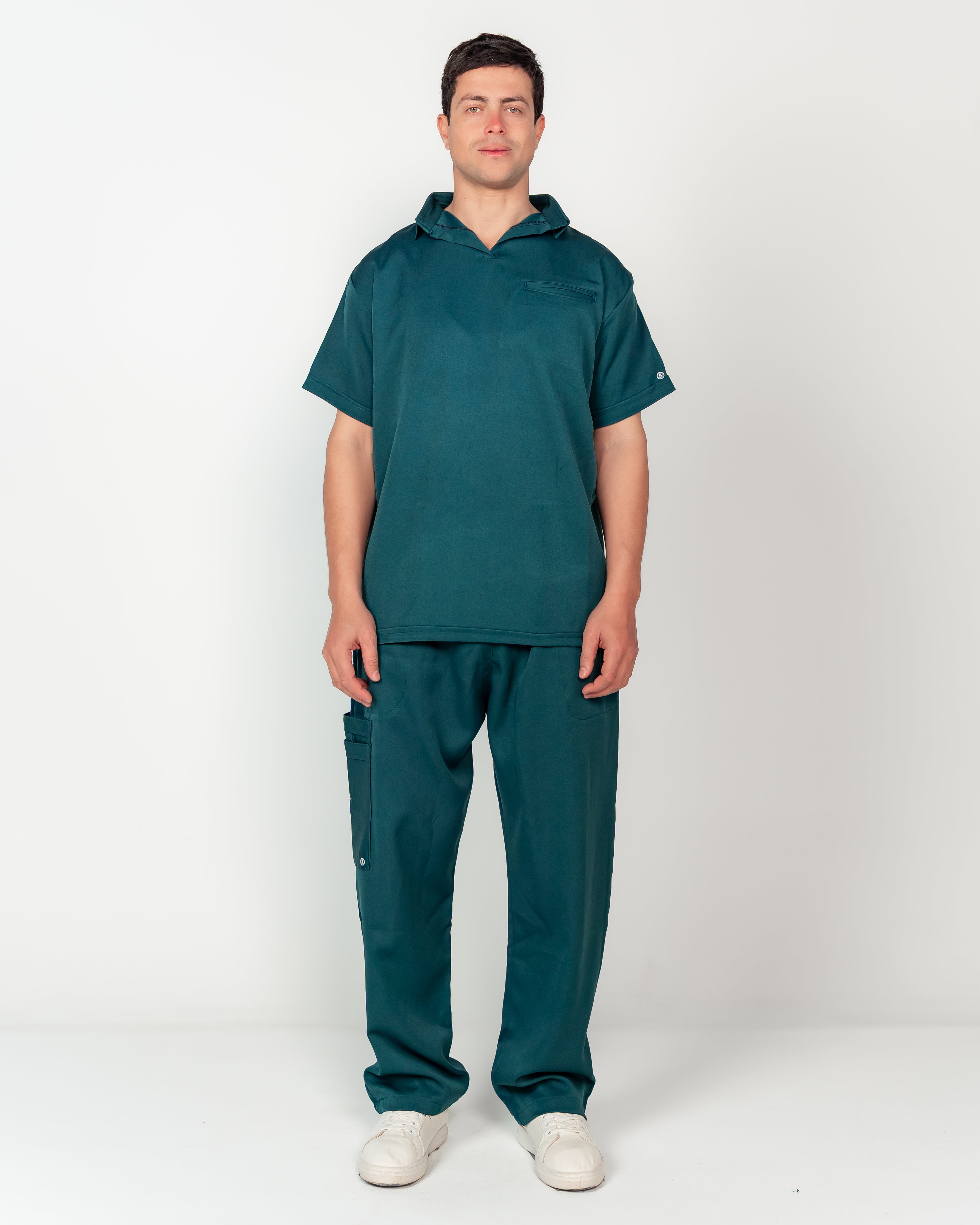 The Men's Half-Collar Scrub Set