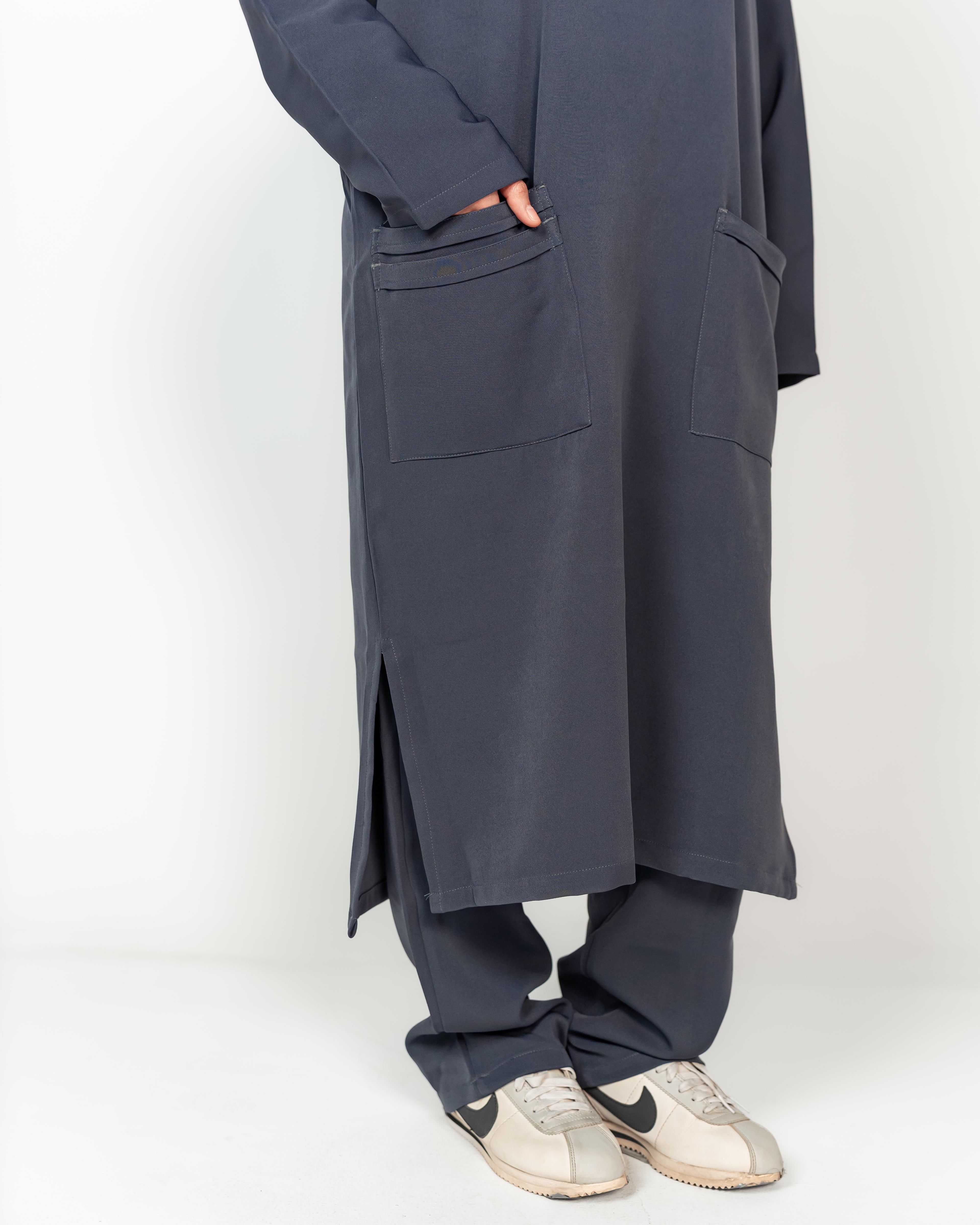 Women's Long Half-Collar Scrub Set