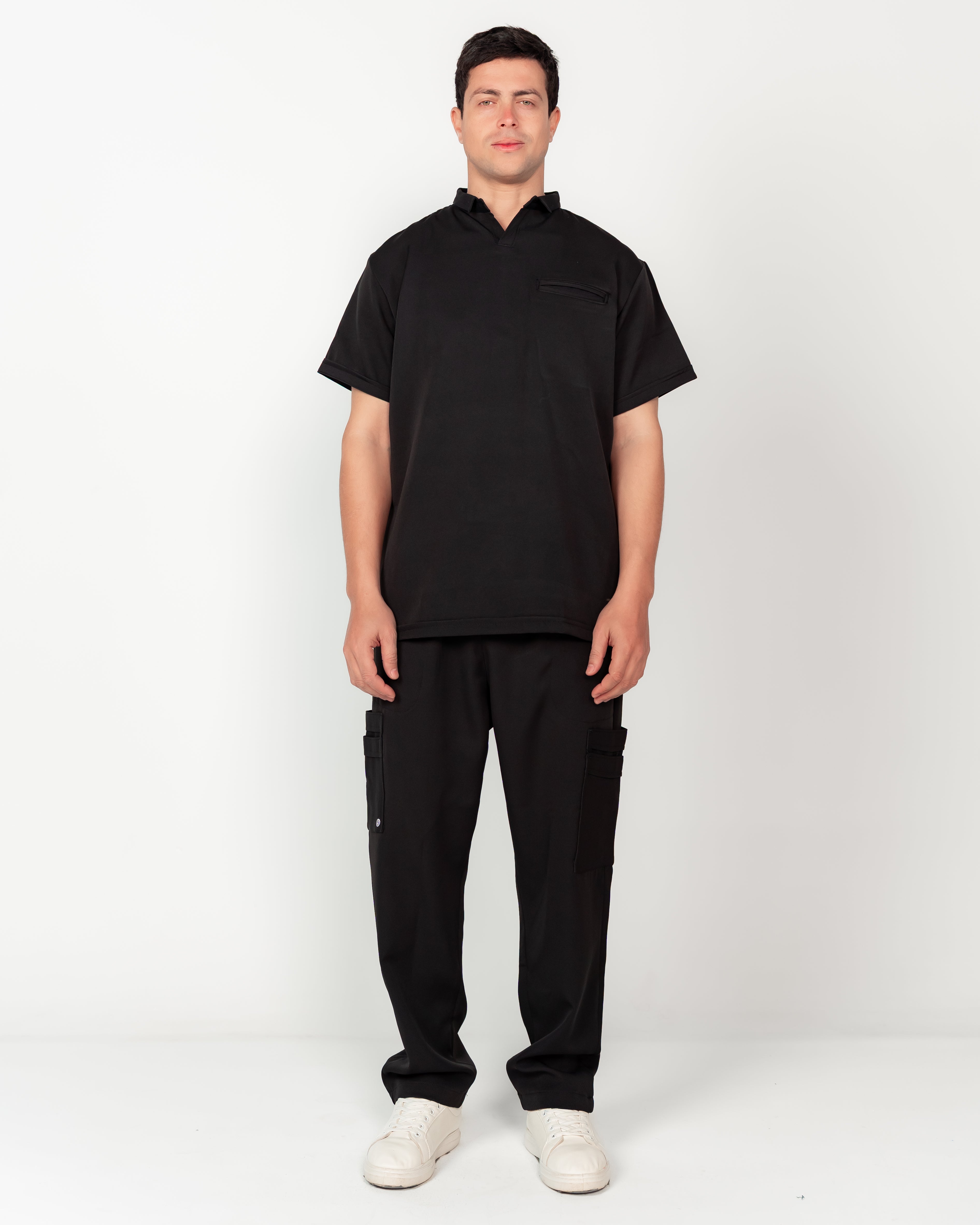 The Men's Half-Collar Scrub Set