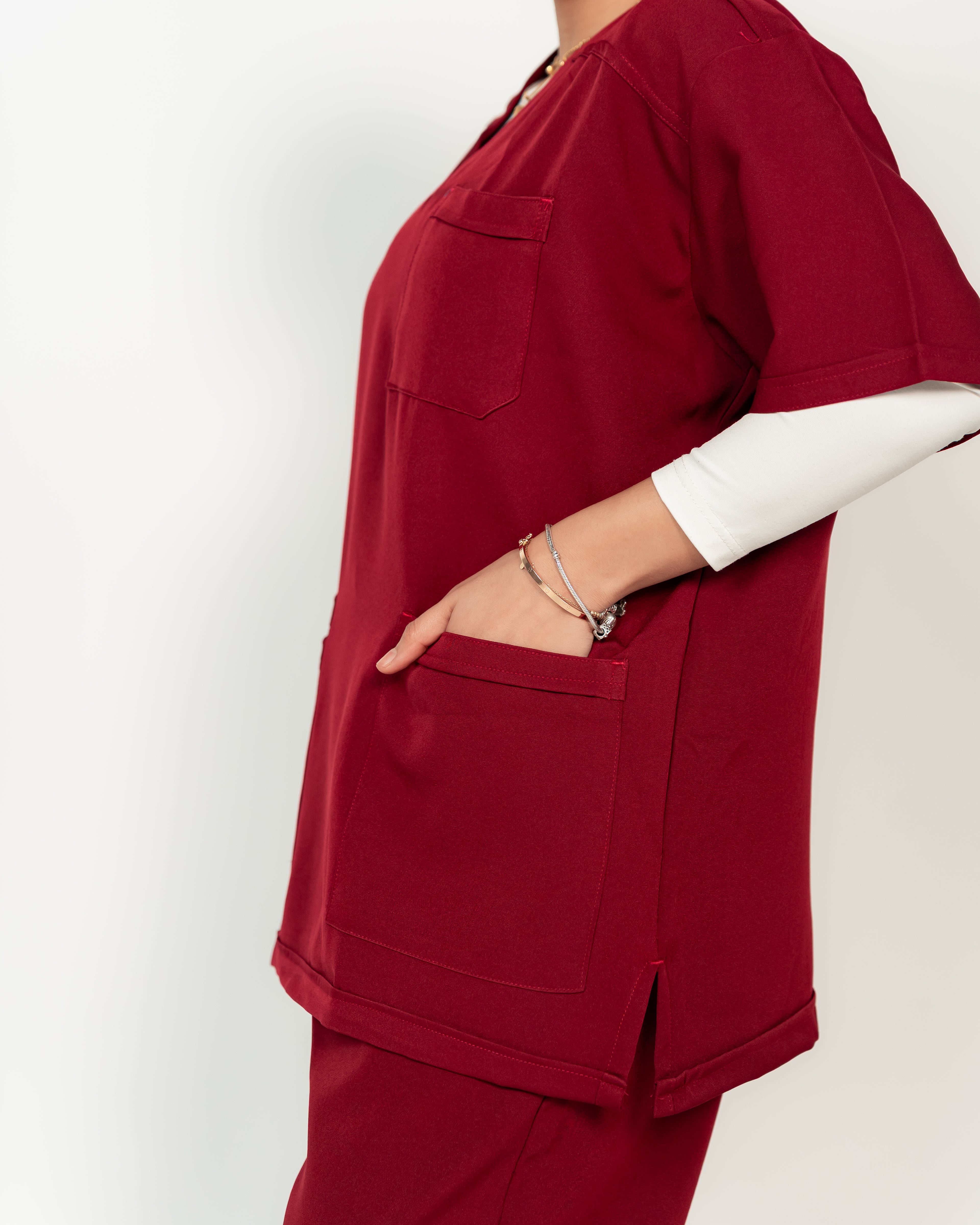 Half Sleeve V Neck