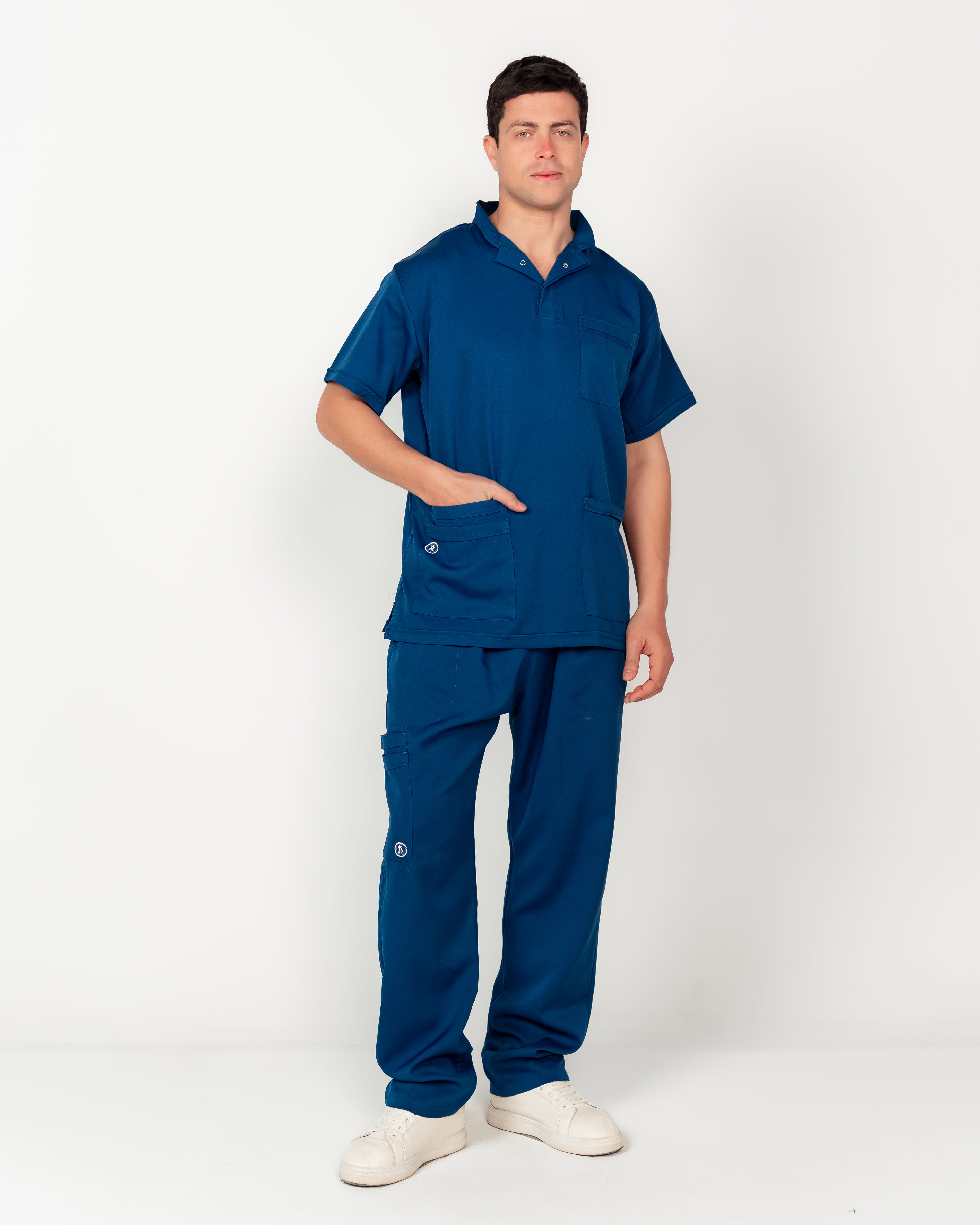 The Men's Half-Collar Scrub Set