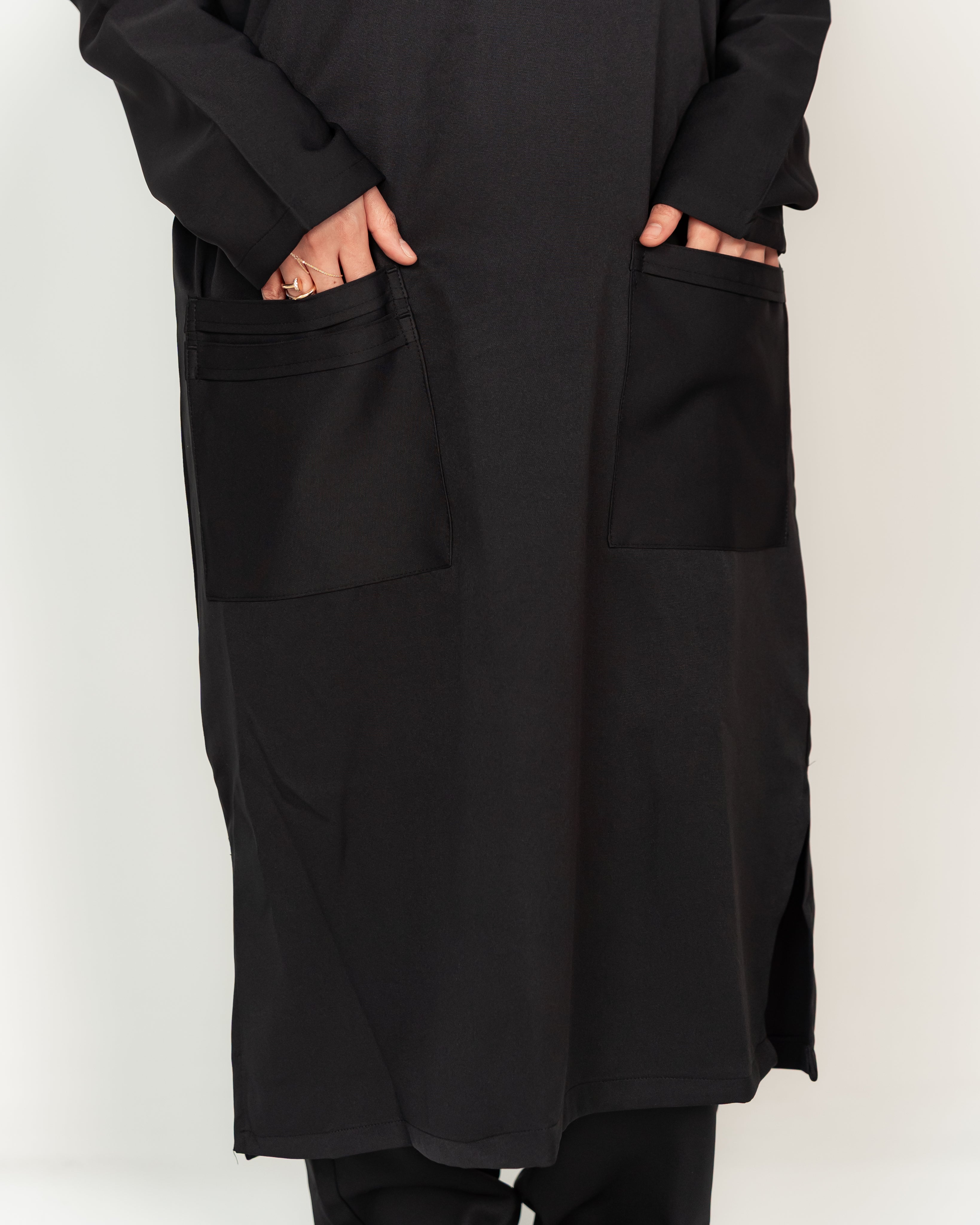 Women's Long Half-Collar Scrub Set