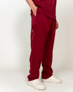 Men's V-Neck Half-Collar Scrub Set