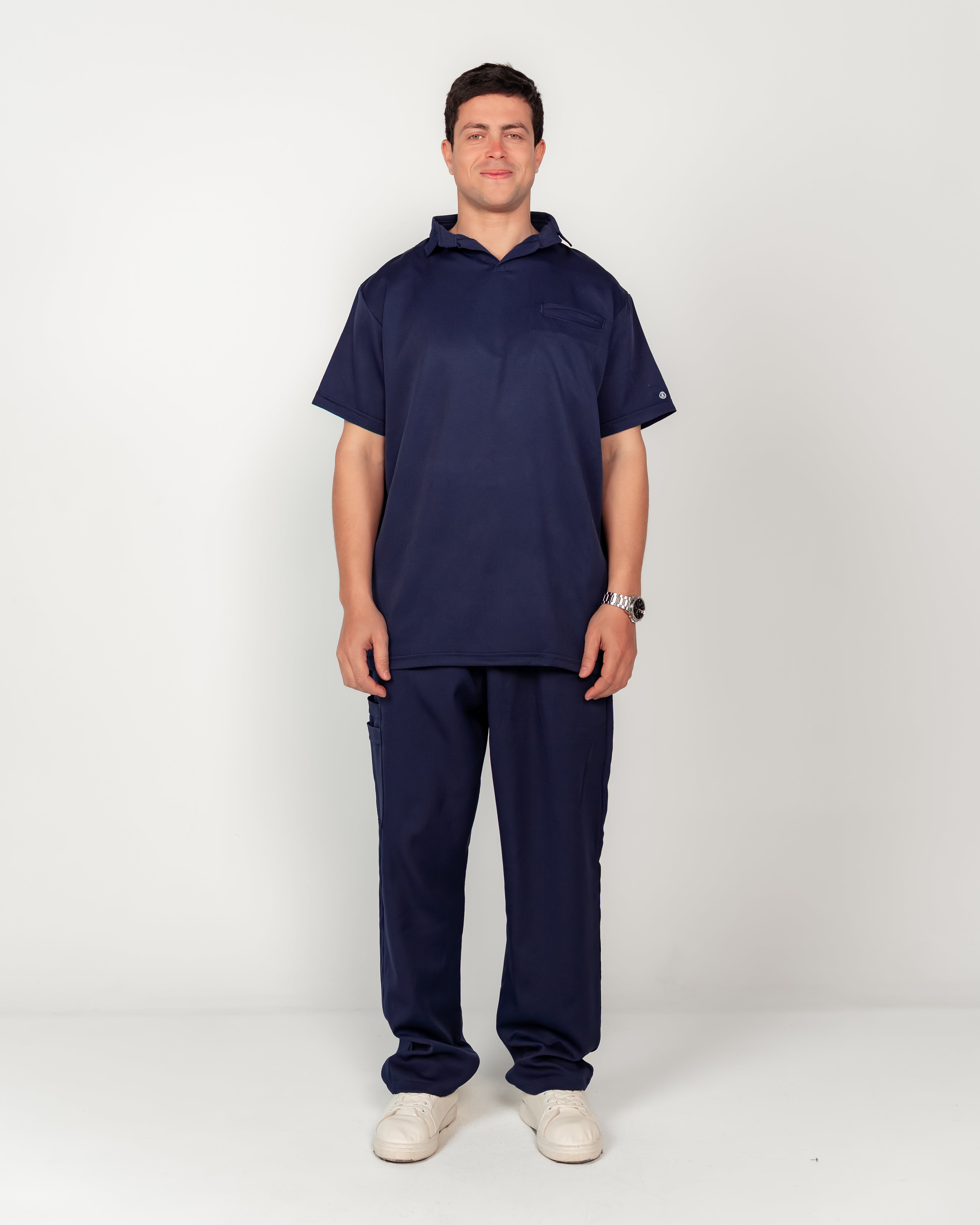 The Men's Half-Collar Scrub Set