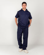The Men's Half-Collar Scrub Set