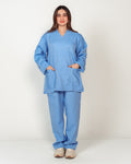 The Full-Sleeve V-Neck Scrub Set