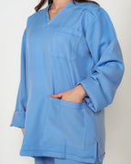 The Full-Sleeve V-Neck Scrub Set