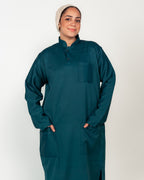 Women's Long Half-Collar Scrub Set