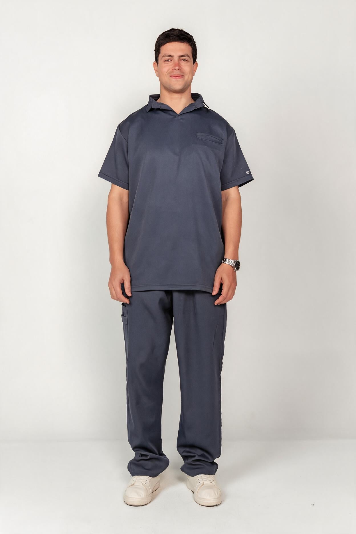 The Men's Half-Collar Scrub Set