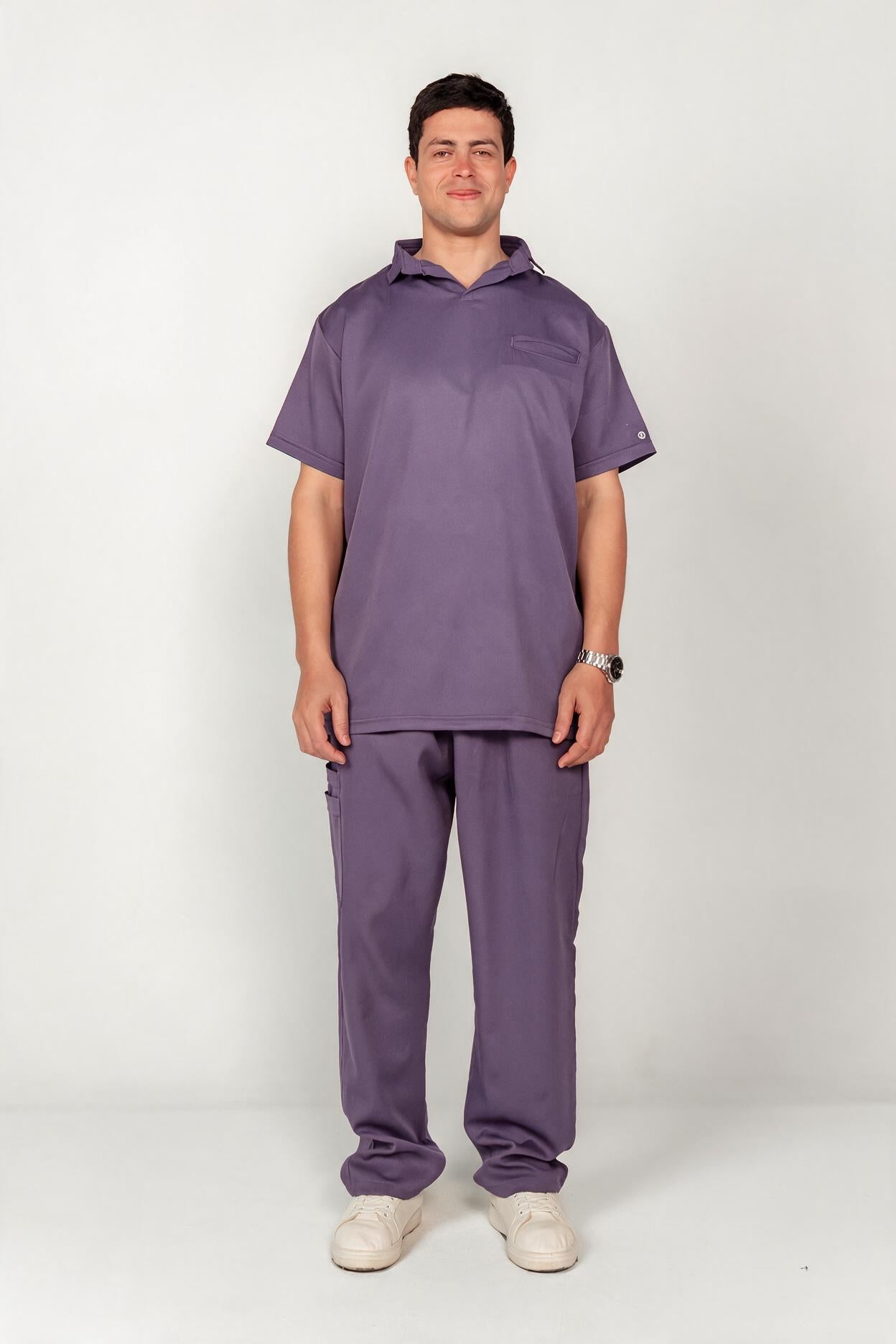 The Men's Half-Collar Scrub Set