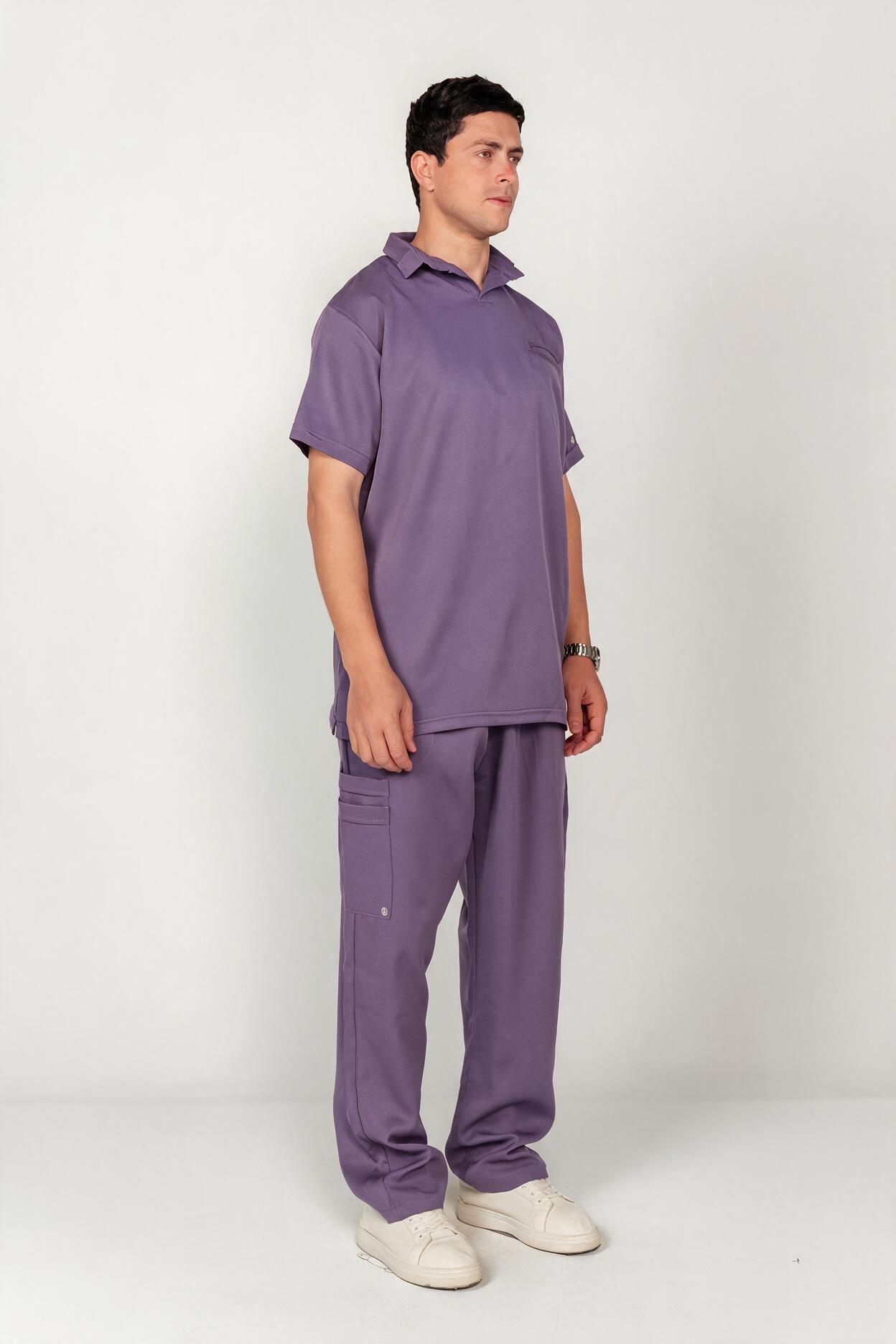 The Men's Half-Collar Scrub Set