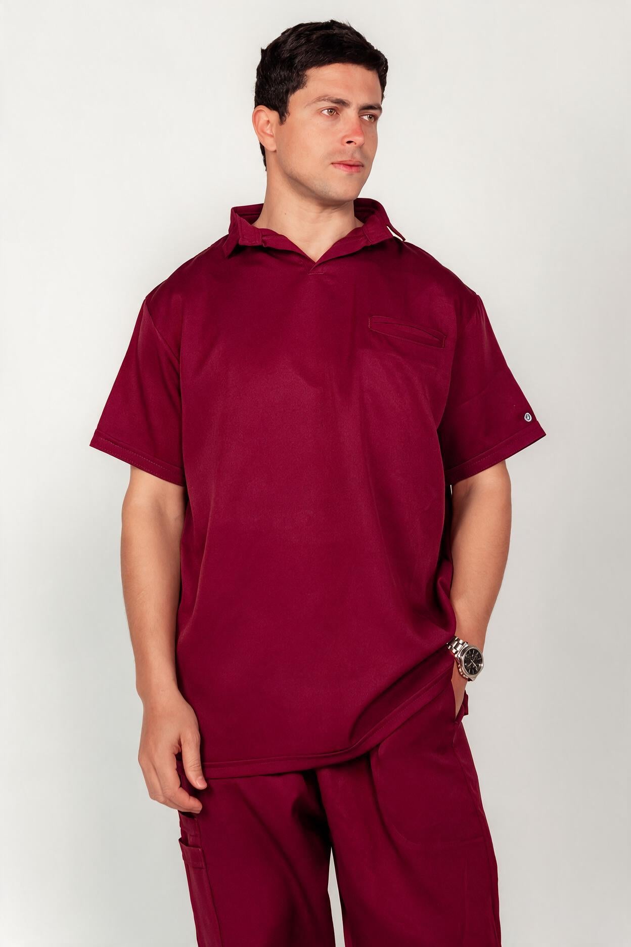 The Men's Half-Collar Scrub Set