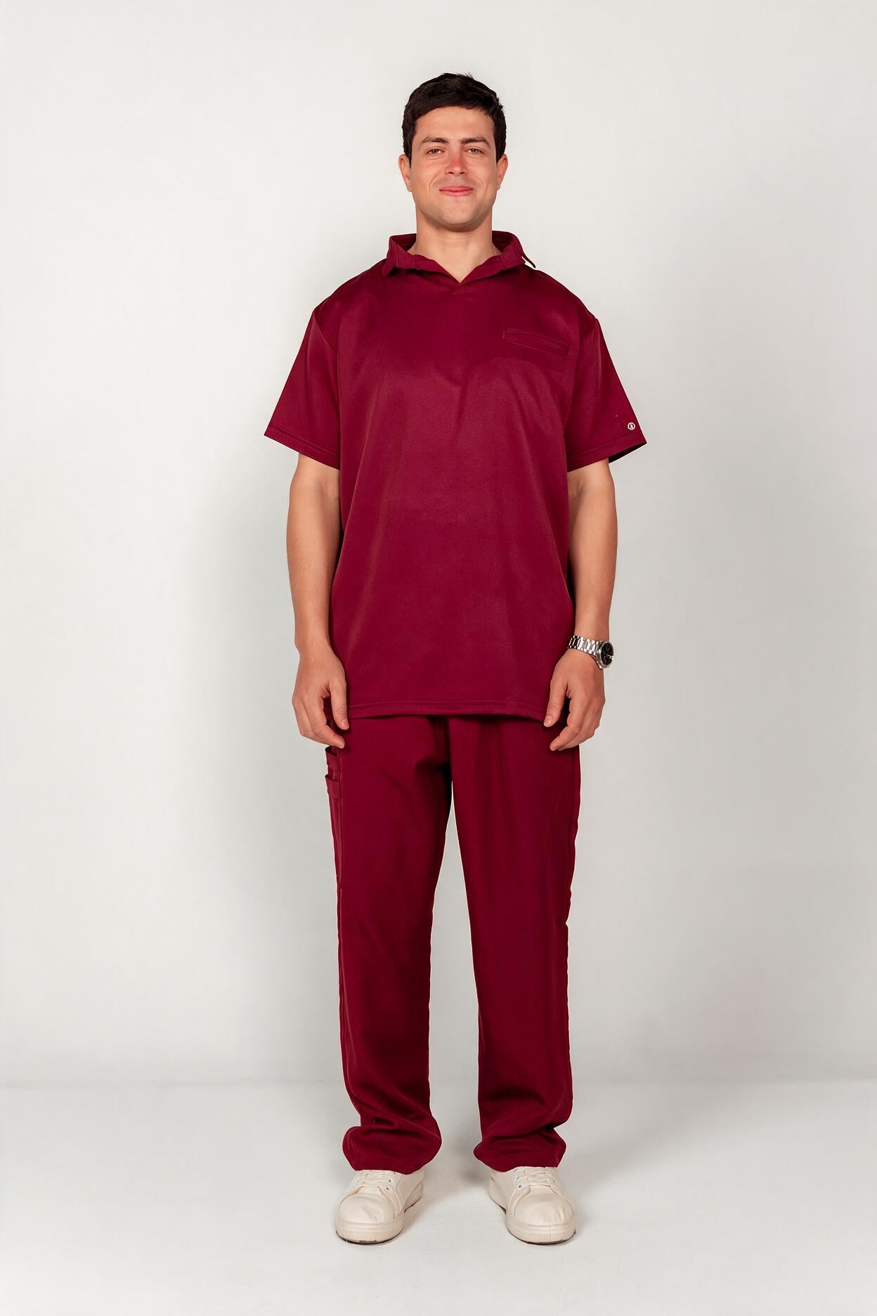 The Men's Half-Collar Scrub Set